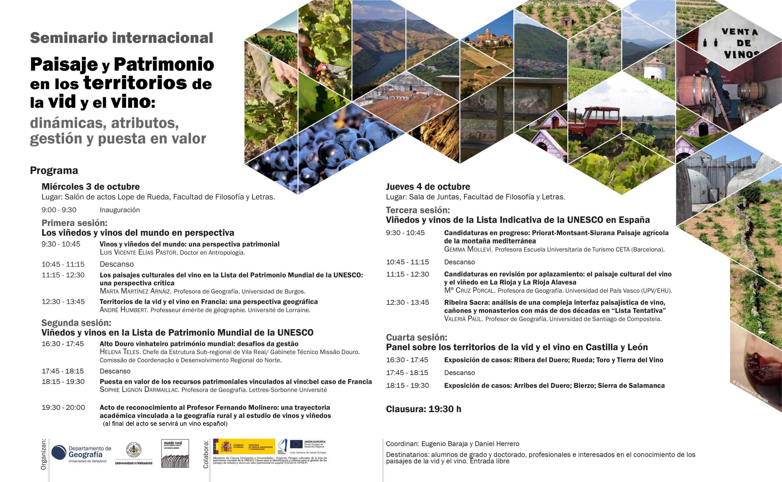 Seminario Internacional: Paisaje y Patrimonio en los territorios de la vid y el vino